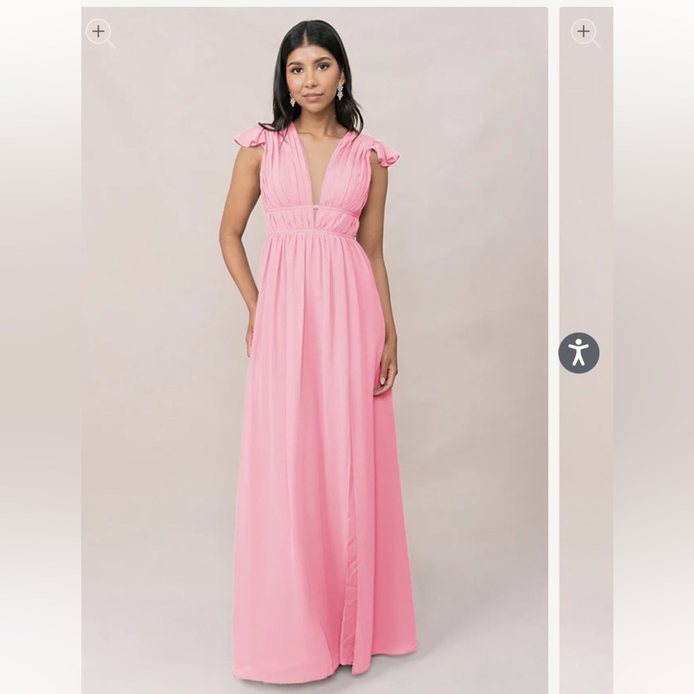 Revelry Cora Chiffon Maxi Dress in Rosette color Size 6